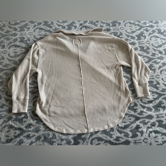 Aerie Lumber Jane Waffle Knit Polo Top - Picture 3 of 8